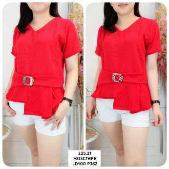 Baju Moscrepe tali pinggang  - Titip Jual