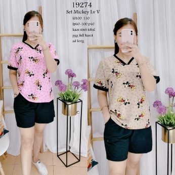 Set Mickey V Neck - Titip Jual