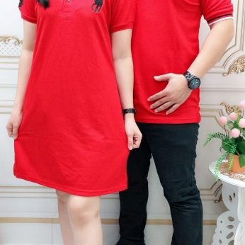 Couple Dress Merah Lacost - Titip Jual