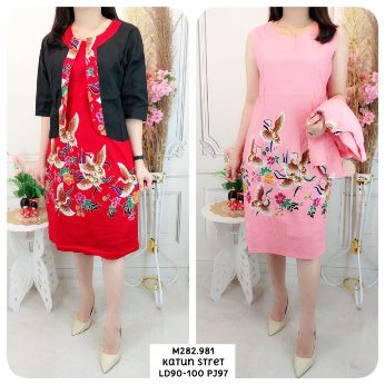 Dress + Blazer Motif Bunga  - Titip Jual