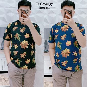 Kaos Atasan Cowo Daun Size 37  - Titip Jual