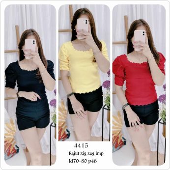 Kaos Rajut zig-zag - Titip Jual