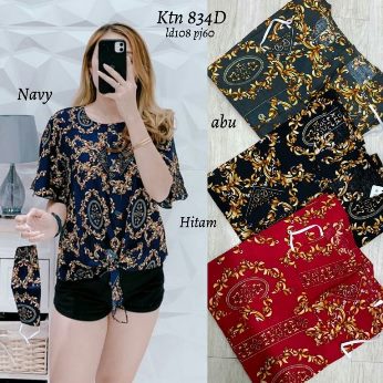 Katun Atasan Baju Motif  - Titip Jual