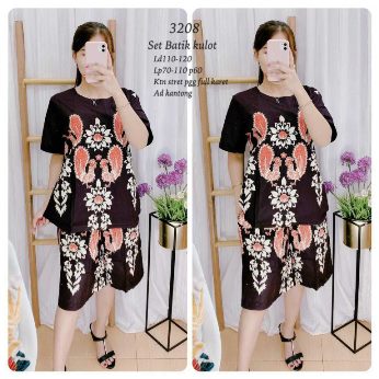 Stelan Batik Kulot Katun Stret - Titip Jual