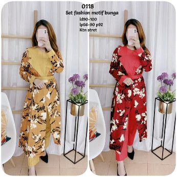Stelan Fashion Motif Bunga - Titip Jual