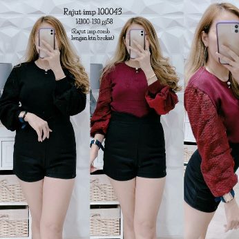 Sweater wanita bahan rajut - Titip Jual